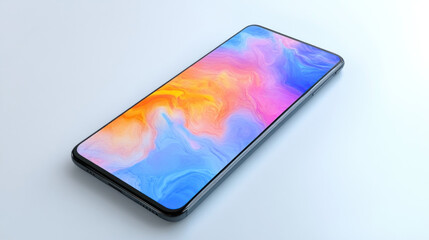 Modern smartphone with vibrant colorful display