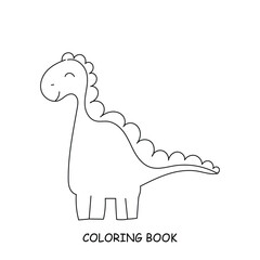 Black outline popular dinosaurus collection. education presschool, coloring book, kids