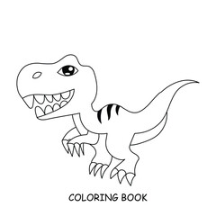 Black outline popular dinosaurus collection. education presschool, coloring book, kids