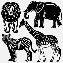 Shiba Silhouette Japanese Dog Breed, Pet Animal, Canine Outline, Flat Vector Illustration