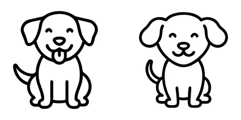 Shiba Silhouette Japanese Dog Breed, Pet Animal, Canine Outline, Flat Vector Illustration