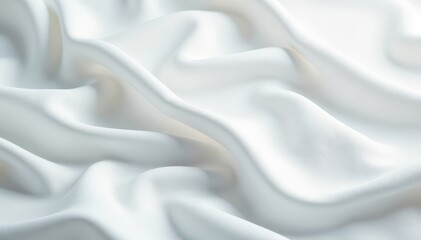 Obraz premium Weightless white fabric, ethereal cutouts, soft folds, ethereal, fashion