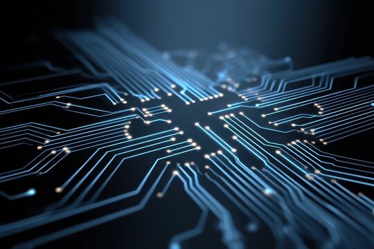 Abstract circuit board futuristic technology processing background