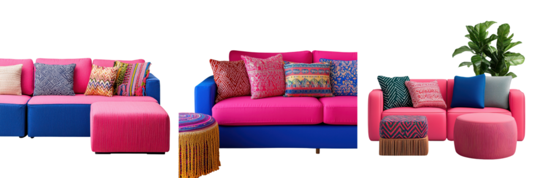 Vibrant and modern eclectic living room decor