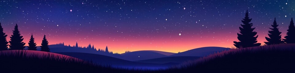 Sky With Stars. Night Sky Panorama With Milky Way Galaxy Background
