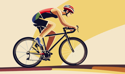 Fototapeta premium Dynamic Cycling Race Minimalist SVG Vector Art for Sports Enthusiasts and Designers