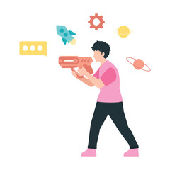 Laser gun Vector illustration which can easily modify or edit