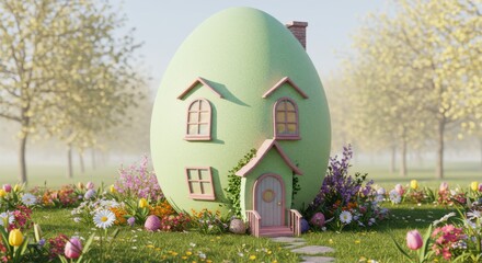 Dreamy Giant Easter Egg House