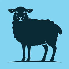 Sheep Silhouette Modern Minimal Design