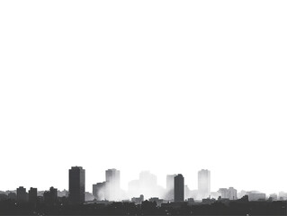 Isolated City Skyline Silhouette