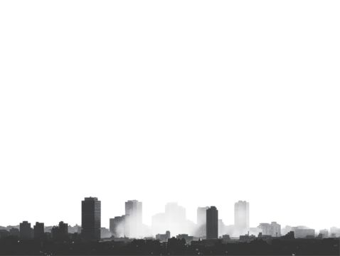 Isolated City Skyline Silhouette