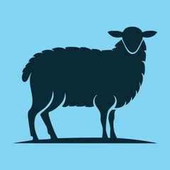 Elegant Sheep Silhouette Front View