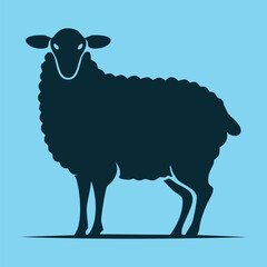Minimal Sheep Silhouette Illustration