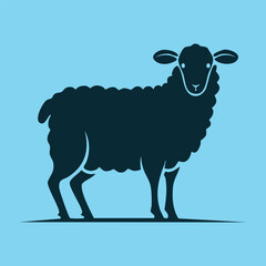 Farm Animal Sheep Silhouette Design