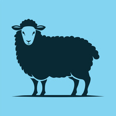 Sheep silhouette simple design vector