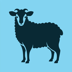 Sheep silhouette vector