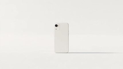 Modern white smartphone on a plain white background