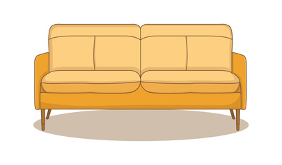 Long Yellow Sofa Couch Design
