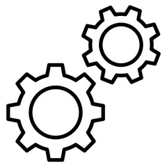 Gear line icon