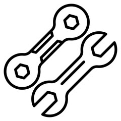 Wrench line icon