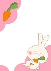 easter card with bunny