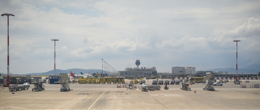 Athens International Airport Eleftherios Venizelos, main base of Aegean Airlines in Athens, capital of Greece