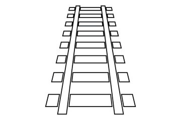 railroad and  railway icon on white background.