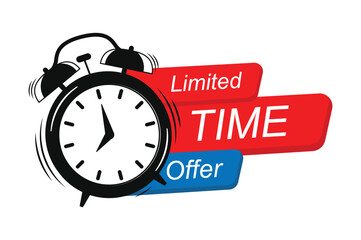 Limited Offer Red Black Blue Banner