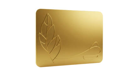 Elegant gold card with botanical design