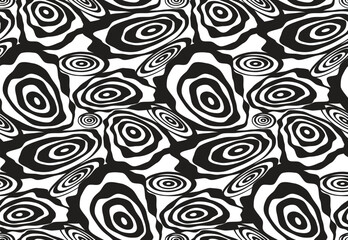 Monochrome Seamless Oval Pattern