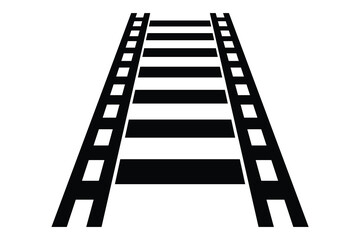 railroad and  railway icon on white background.