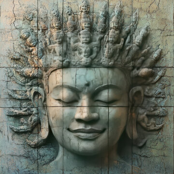 face of buddha in Cambodia