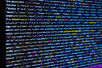 Programming coding screen, web developer coding screen