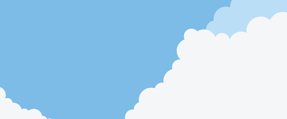 Simple Blue Sky Clouds Background