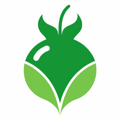 Kohlrabi icon on white background
