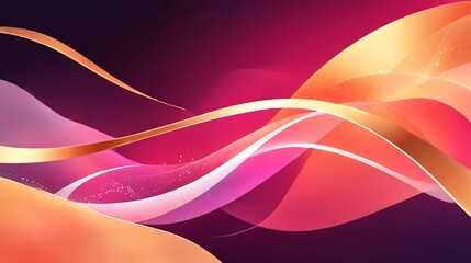 Obraz premium Stunning dynamic gradient background with vibrant colors and a sleek black metallic arc. Perfect for modern, futuristic, and tech-inspired designs. High-quality abstract art