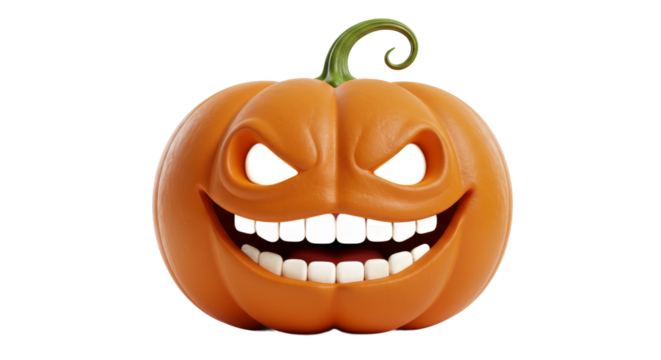 Mischievous jackolantern grin with flashy gold grill