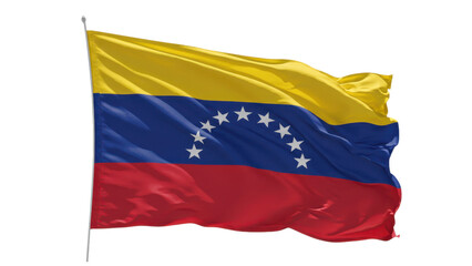 Obraz premium venezuela flag waving isolated on transparent png