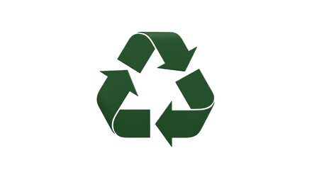 Recycle symbol illuminated against black void