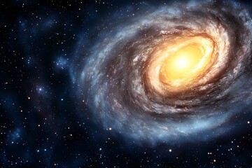 Fototapeta premium Majestic Spiral Galaxy Stunning Cosmic Image Celestial Wonders Bright Core Starry Night Space Exploration