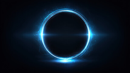 Fototapeta premium Sci-Fi Glowing Ring in Deep Space Horizon a high-resolution, conceptual visual design ideal for use in digital media, stock content, or educational and marketing applications.