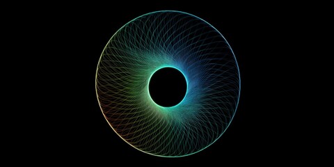 Neon Fibonacci Spiral Art Geometric Design Golden Ratio Visualization Mathematical Beauty Abstract Pattern Science and Art Intertwined Visually Stunning Composition
