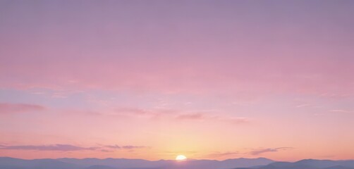 Obraz premium Soft pastel pink, blue, and yellow gradient Fuzzy sunset effect , illustration, spring
