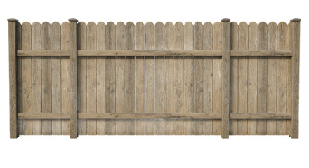 Wooden fence with scalloped edges