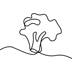 Vegetable Continuous Line Art
