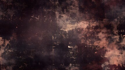A textured surface, full of dark and muted hues, displaying various patterns and stains.