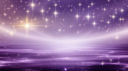 Obraz premium A celestial, shimmering expanse of vibrant purple and white light.