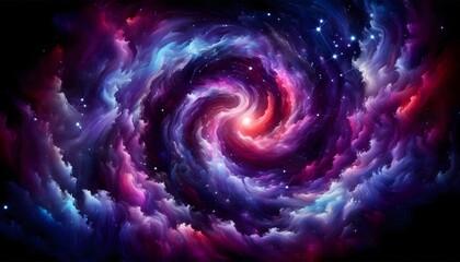 Abstract background with fractal patterns, vibrant multicolor spirals, psychedelic and hypnotic design 