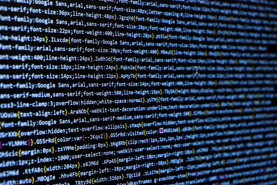 Programming coding screen, web developer coding screen