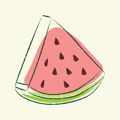 Stylized Watermelon Wedge: Sweet Summer Treat